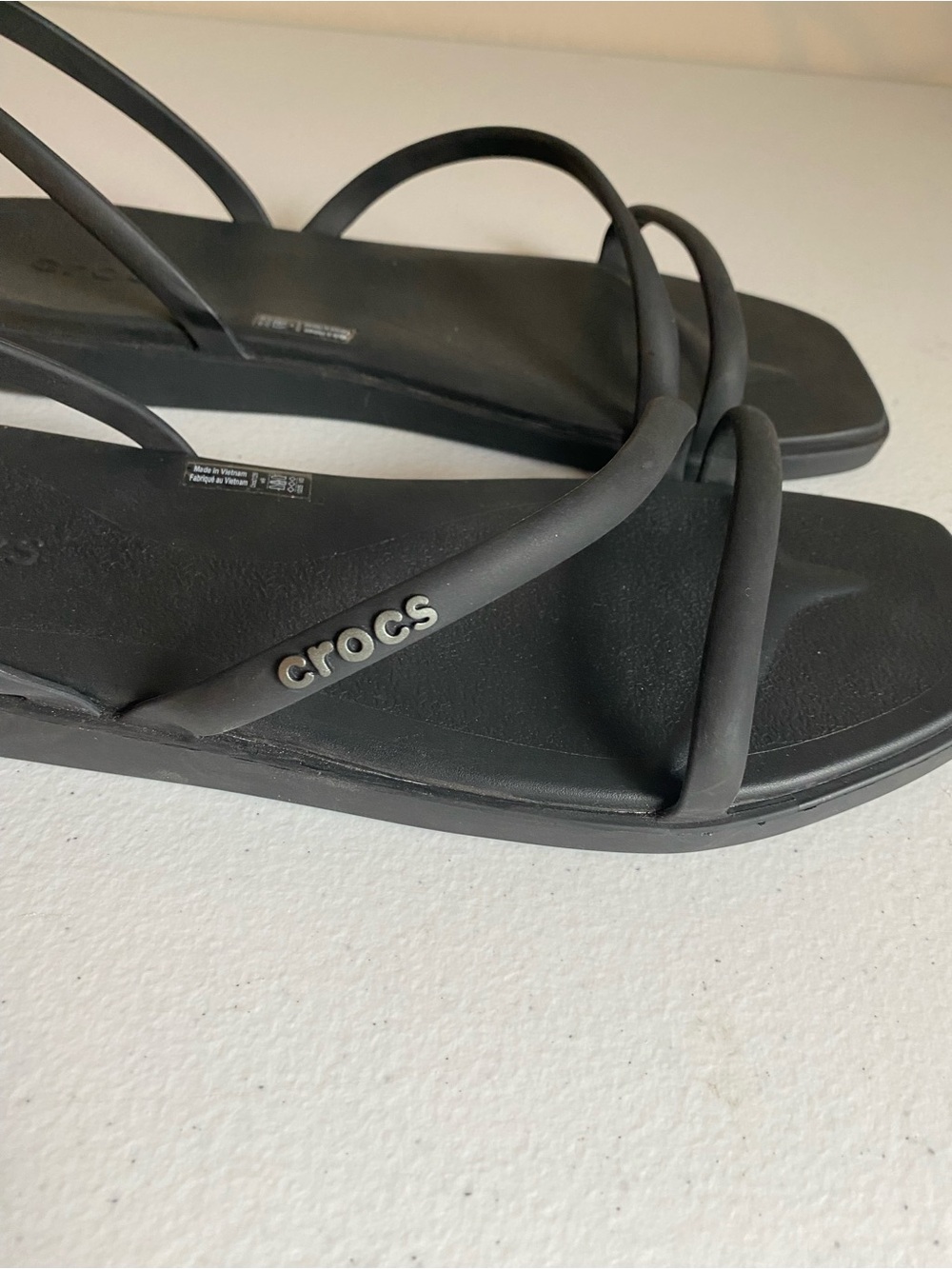 Crocs Miami Ankle Strap Sandals Lightweight Black Size 9 - Picture 5 of 9